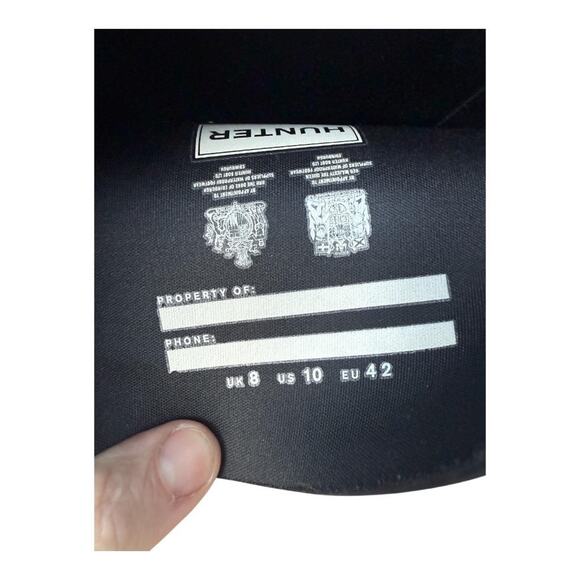 Hunter Original Tall Knee High Black Rain Boot Women size 10 - Picture 12 of 12